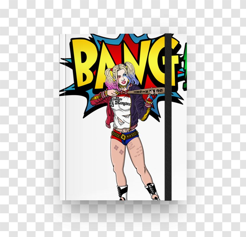 Harley Quinn Joker Text Notebook - T Shirt - Cactus Transparent PNG