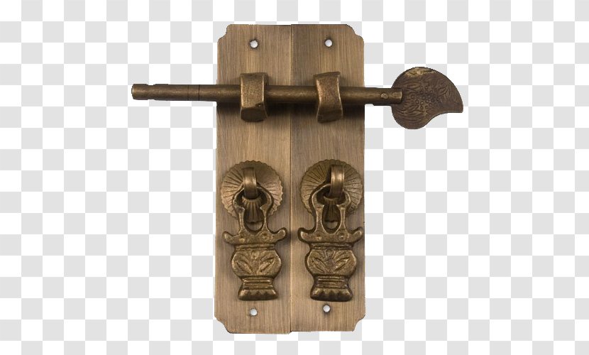 Lock Bolt Door Furniture - Tree - Brass Transparent PNG