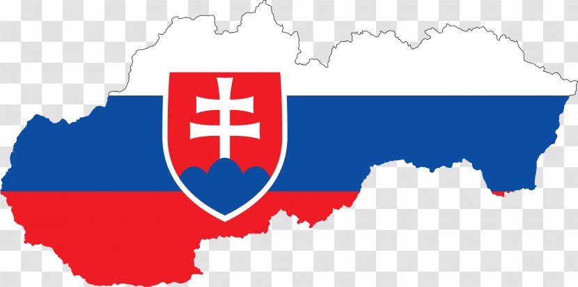 Flag Of Slovakia Map Bulgaria - Blue Transparent PNG