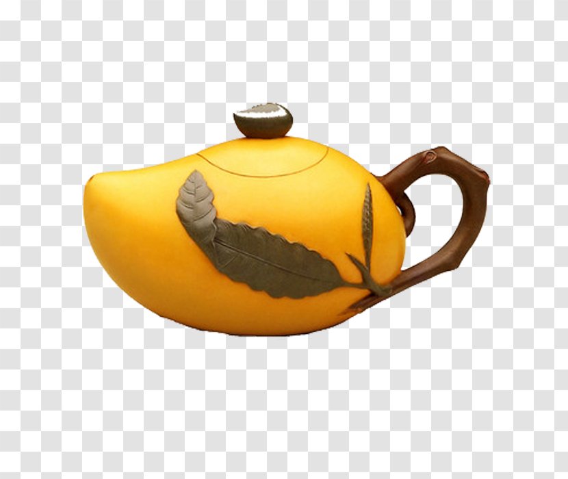 Yixing Clay Teapot Kettle - Tea - Orange Mango Transparent PNG