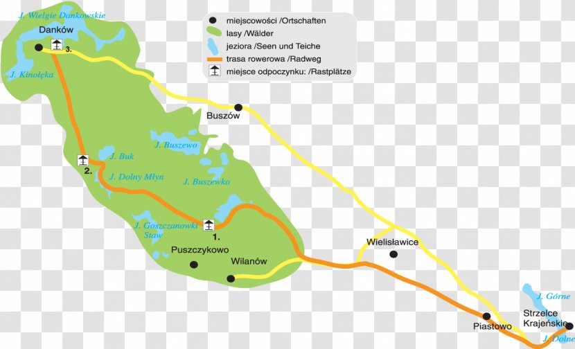 Długie, Strzelce-Drezdenko County Wielisławice, Lubusz Voivodeship Danków, Piastowo, Trail Blazing - Lake Transparent PNG