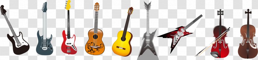 Musical Instrument Note Guitar - Cartoon - Vector Bass Transparent PNG