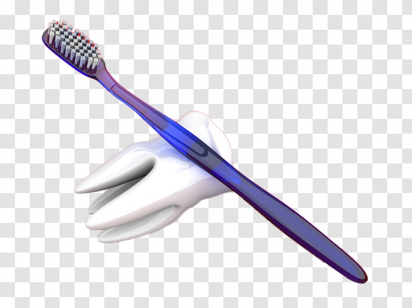 Toothbrush Dentist - Purple - Hand-painted Transparent PNG