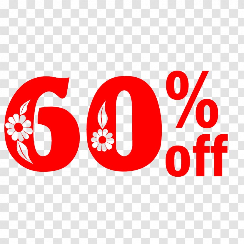 Spring Sale 60% Off Discount Tag. - Trademark - Covington City Transparent PNG