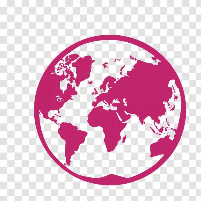 World Map Globe - Pink Transparent PNG