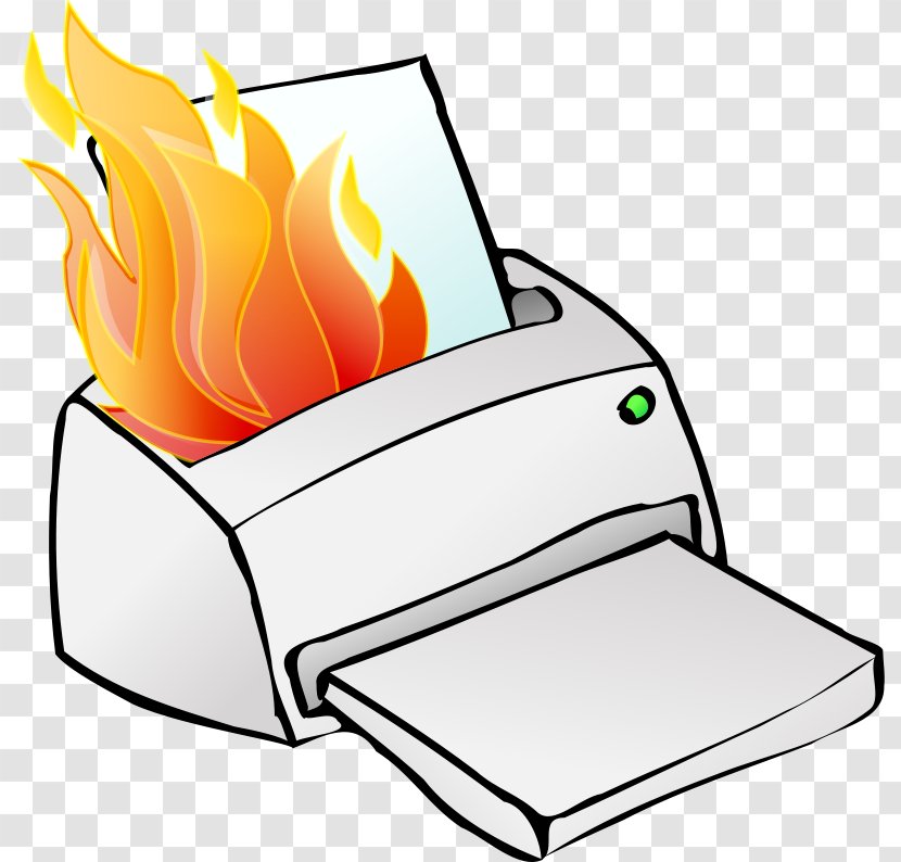 Printer Free Content Clip Art - Thermal Printing - Burning Cartoon Transparent PNG