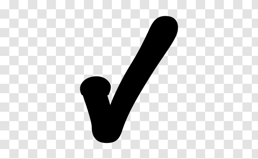 Black And White Brand Thumb - Checkmark Transparent PNG
