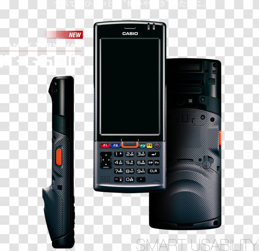 Feature Phone Mobile Phones Handheld Devices Portable Data Terminal Near-field Communication - Casio Transparent PNG