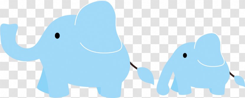Cartoon Elephant Parent And Child Clipart. - Dog - Fish Transparent PNG