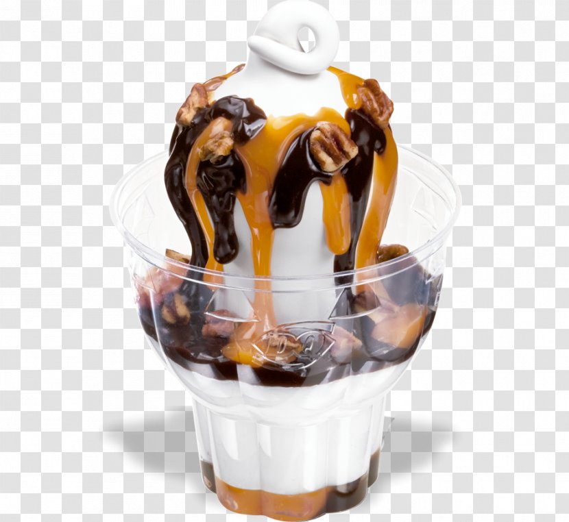 Sundae Ice Cream Cones Chocolate Brownie Fudge - Vanilla Transparent PNG