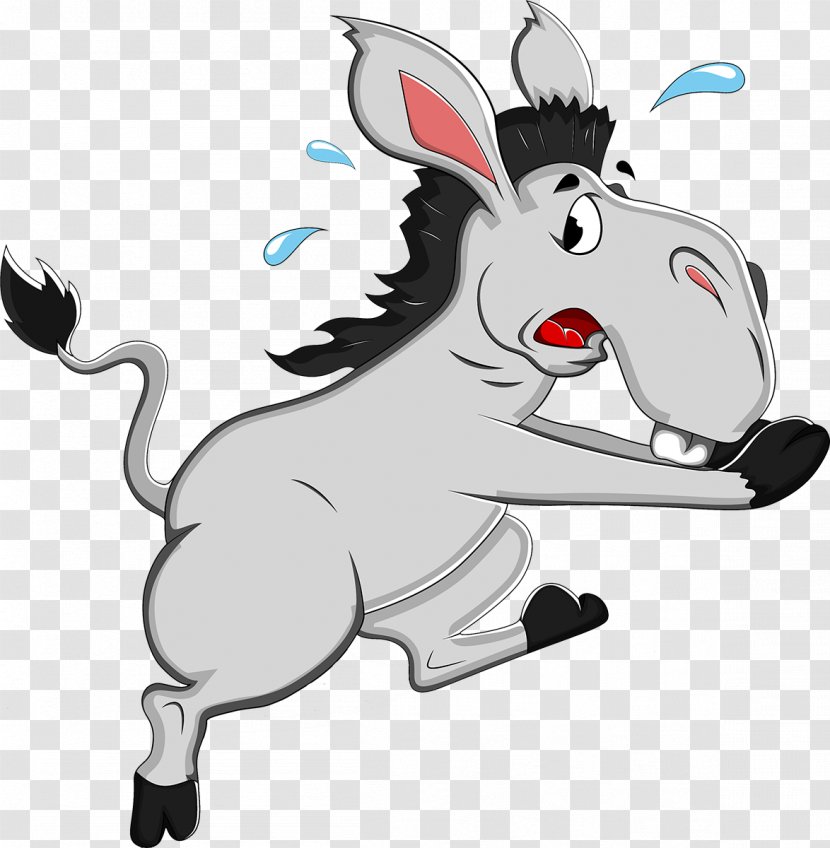 Donkey Image Clip Art Mule - Animated Cartoon - Drawing Transparent PNG