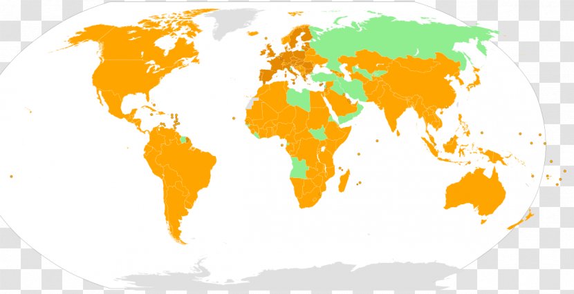 World Map - Orange - Globe Transparent PNG