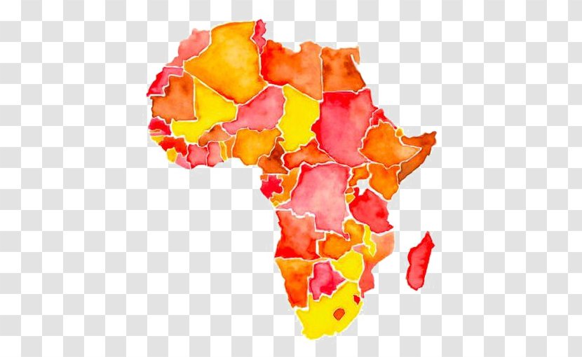 Africa Map Watercolor Painting Continent Transparent PNG