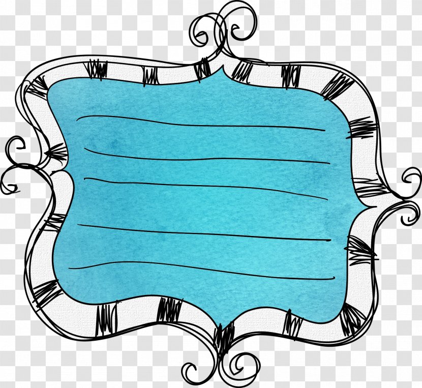 Picture Frame Label Clip Art - Blue Transparent PNG