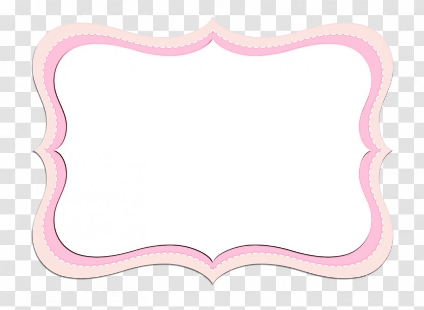 Cartoon Heart - Pink M - Sticker Rectangle Transparent PNG