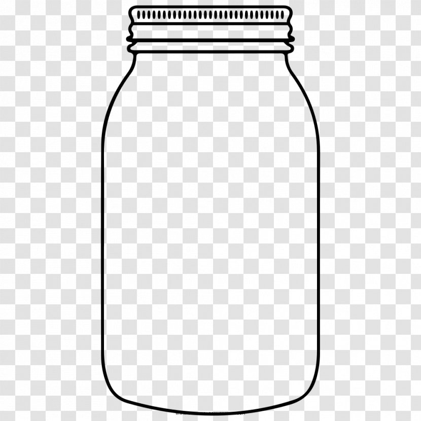 Food Storage Containers Line Art - Area - Mason Jar Transparent PNG