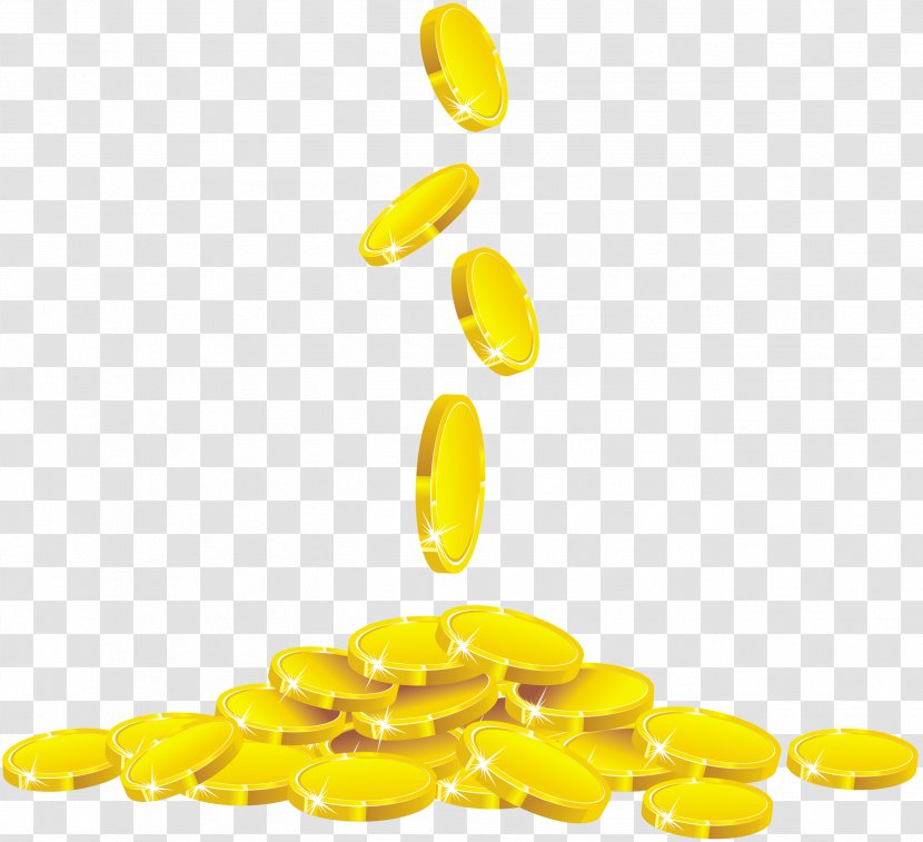 Gold Coin As An Investment Money - Bullion - Falling Transparent PNG