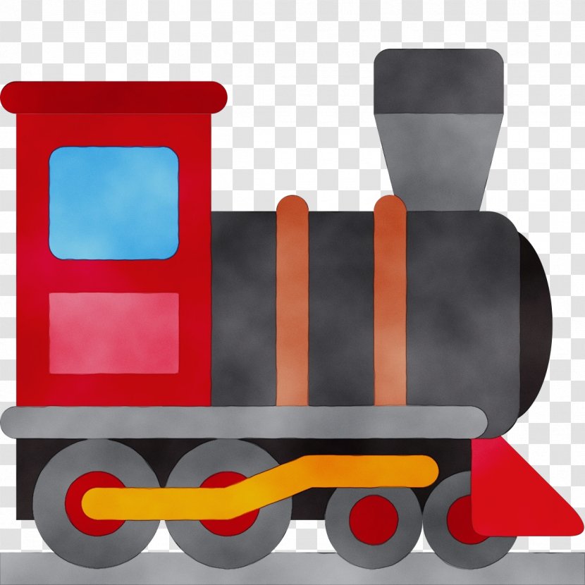 Transport Rolling Vehicle Stock Locomotive - Watercolor - Railroad Car Train Transparent PNG