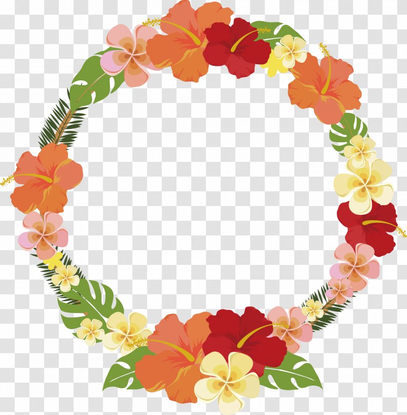 Flower - Petal - Round Summer Decorative Frame Transparent PNG