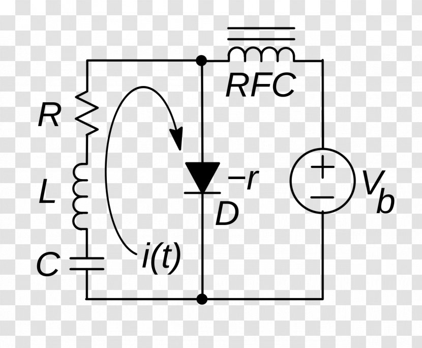 Gunn Diode Electronic Oscillators Circuit Wiring Diagram - Black Transparent PNG