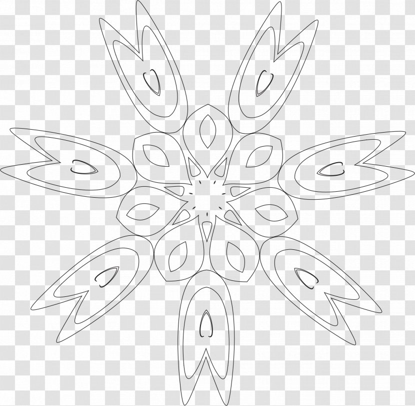 Visual Arts Drawing Monochrome - Point - Floral Shapes Transparent PNG