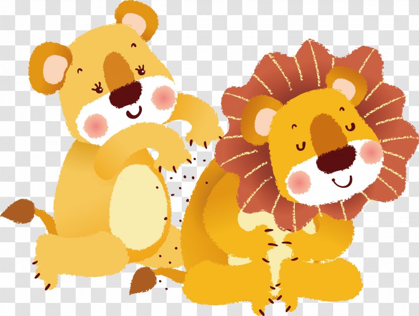 Lion Clip Art - Flower - Cartoon And Bear Vector Transparent PNG