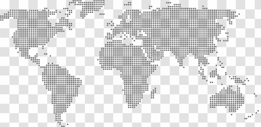 World Map Globe Business - Black And White Transparent PNG