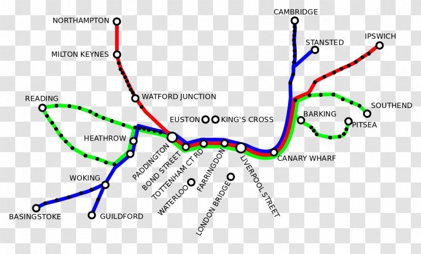 London Superlink Crossrail Architectural Engineering Réseau Ferroviaire - Map Transparent PNG