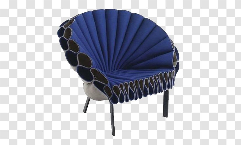 Eames Lounge Chair Furniture Peafowl - Cobalt Blue Transparent PNG