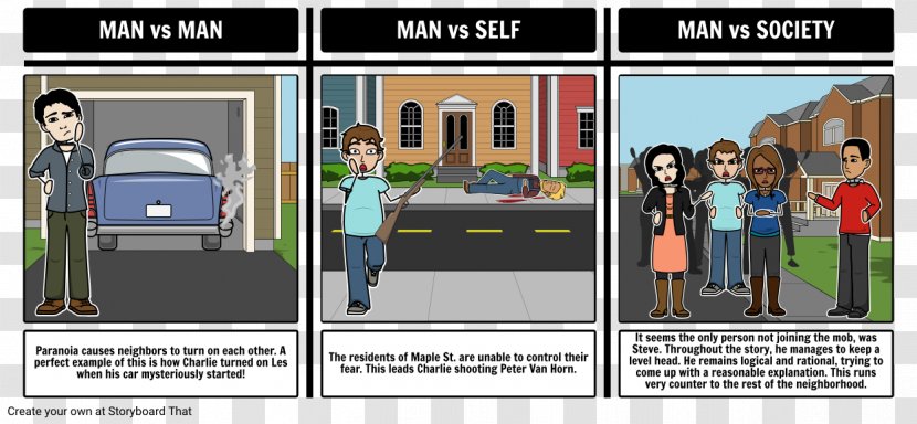 Conflict Man Vs. Society Character Storyboard Technology - Paranoia - Twilight Zone Day Transparent PNG