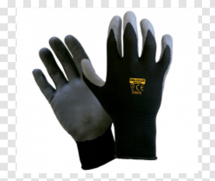 Glove Polyester Nitrile Latex Textile - Guantes Transparent PNG