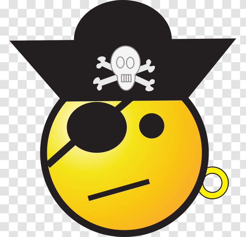T-shirt Emoticon Smiley Piracy Clip Art - Happiness - Eyepatch Cliparts Transparent PNG