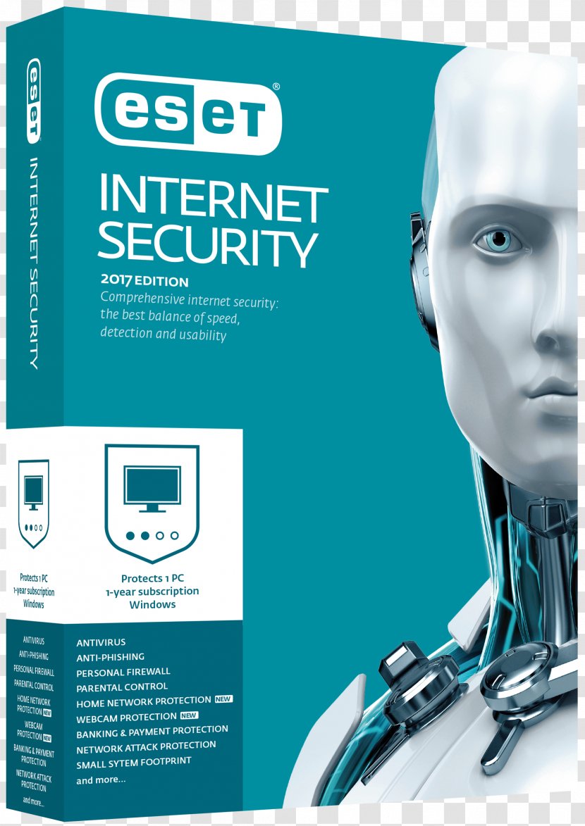 ESET Internet Security Computer Antivirus Software NOD32 - Kaspersky - Advertising Transparent PNG