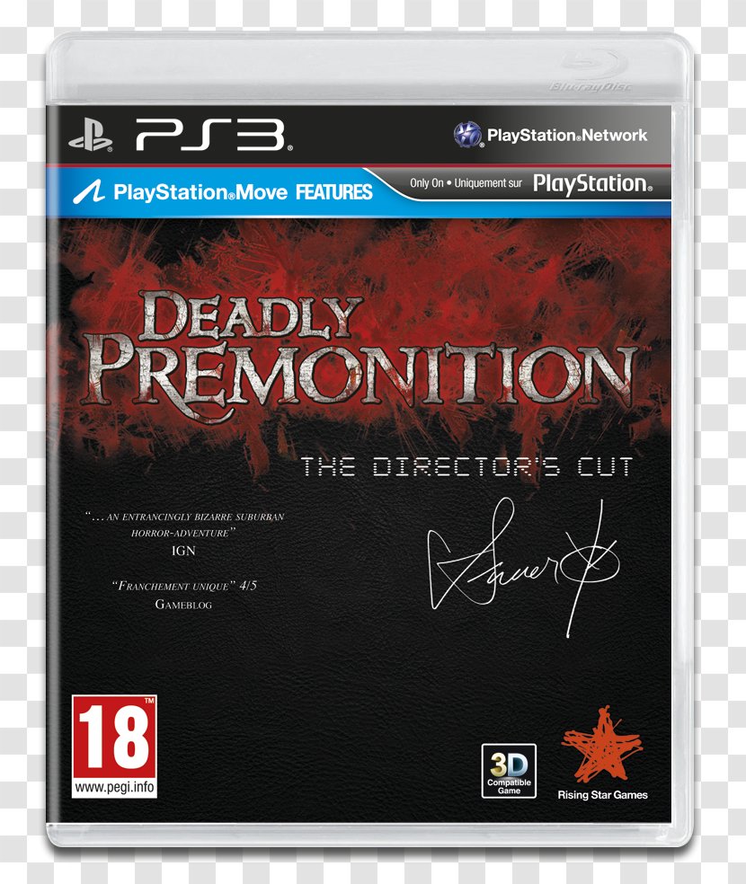 Deadly Premonition Director's Cut Xbox 360 PlayStation 3 - Video Game - Red Level Games Inc Transparent PNG