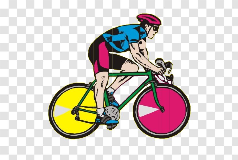 Racing Bicycle Cycling Clip Art - Wheel - Cartoon Mountain Bike Race Transparent PNG