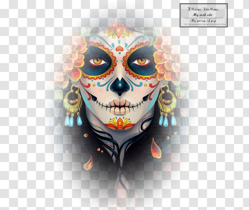 La Calavera Catrina Day Of The Dead Artist - Drawing - Skull Transparent PNG