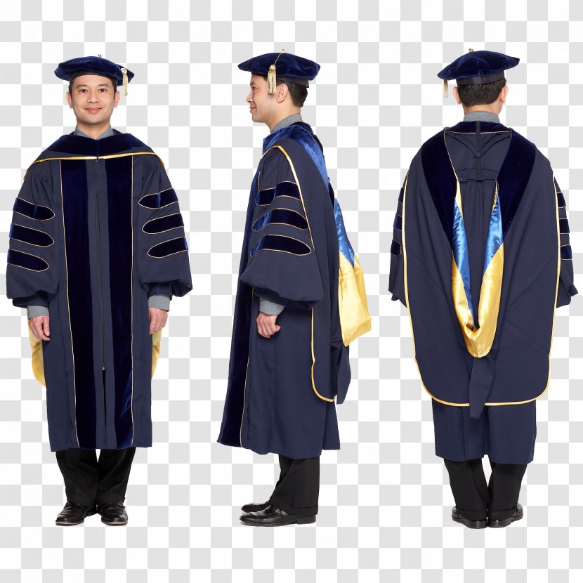 University Of California, Berkeley Davis Riverside Santa Cruz Barbara - Robe - Graduation Gown Transparent PNG