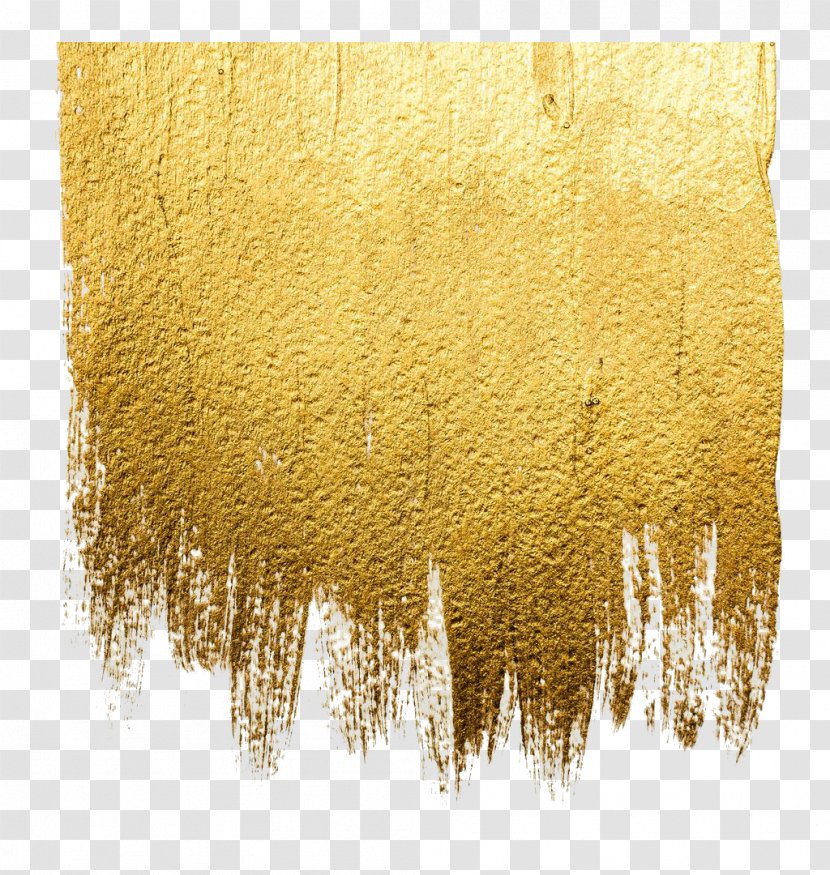 Acrylic Paint Abstract Art Illustration - Texture - Gold Wall Transparent PNG