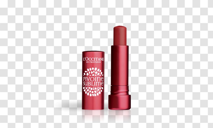Lipstick Lip Balm L'Occitane En Provence Perfume - House - Peony Shading Transparent PNG