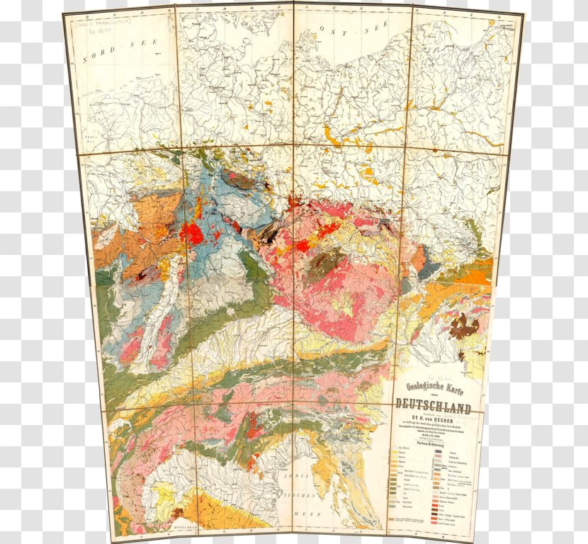 Germany Geologic Map Geology North - Atlas Transparent PNG
