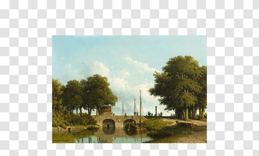 Netherlands Landschap Met Sluis Landscape Painting Art - Johan Hendrik Weissenbruch Transparent PNG