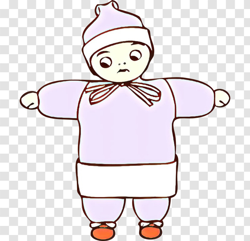 White Cartoon Finger Head Cheek Transparent PNG