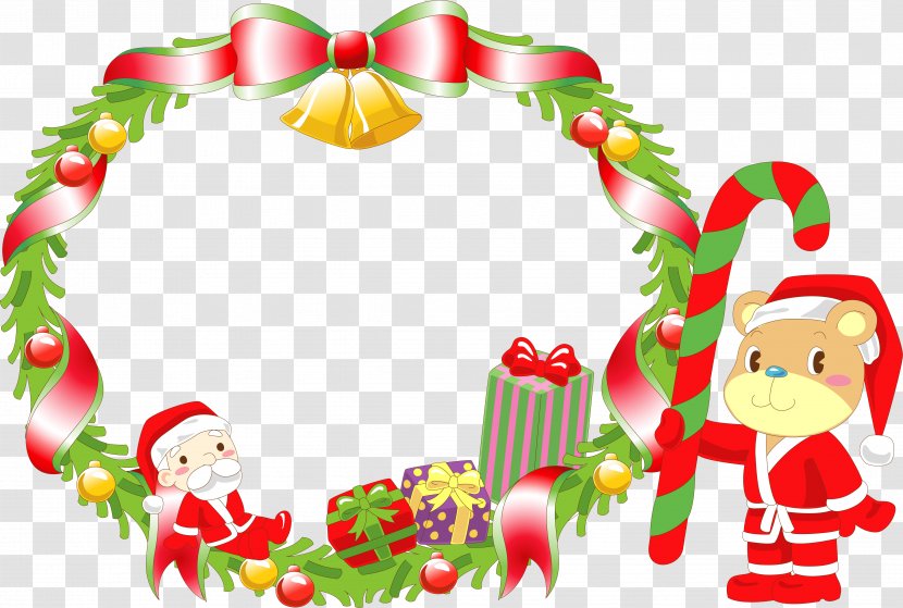 Santa Claus Christmas Day Advent Wreath Decoration - Plant Transparent PNG