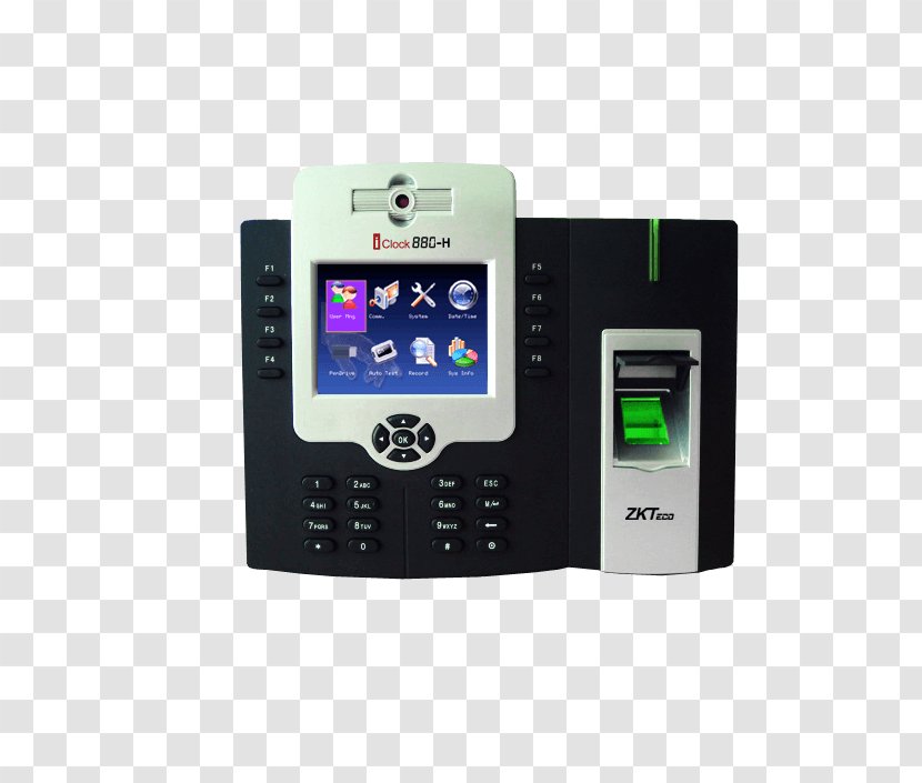 Time And Attendance Access Control Fingerprint Zkteco Biometrics - Feature Phone - Security Alarm Transparent PNG