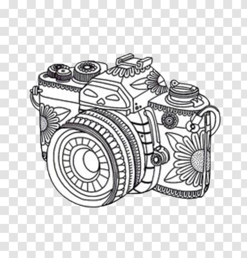 Coloring Book Adult Mandala Photography - Flower - Camera Transparent PNG