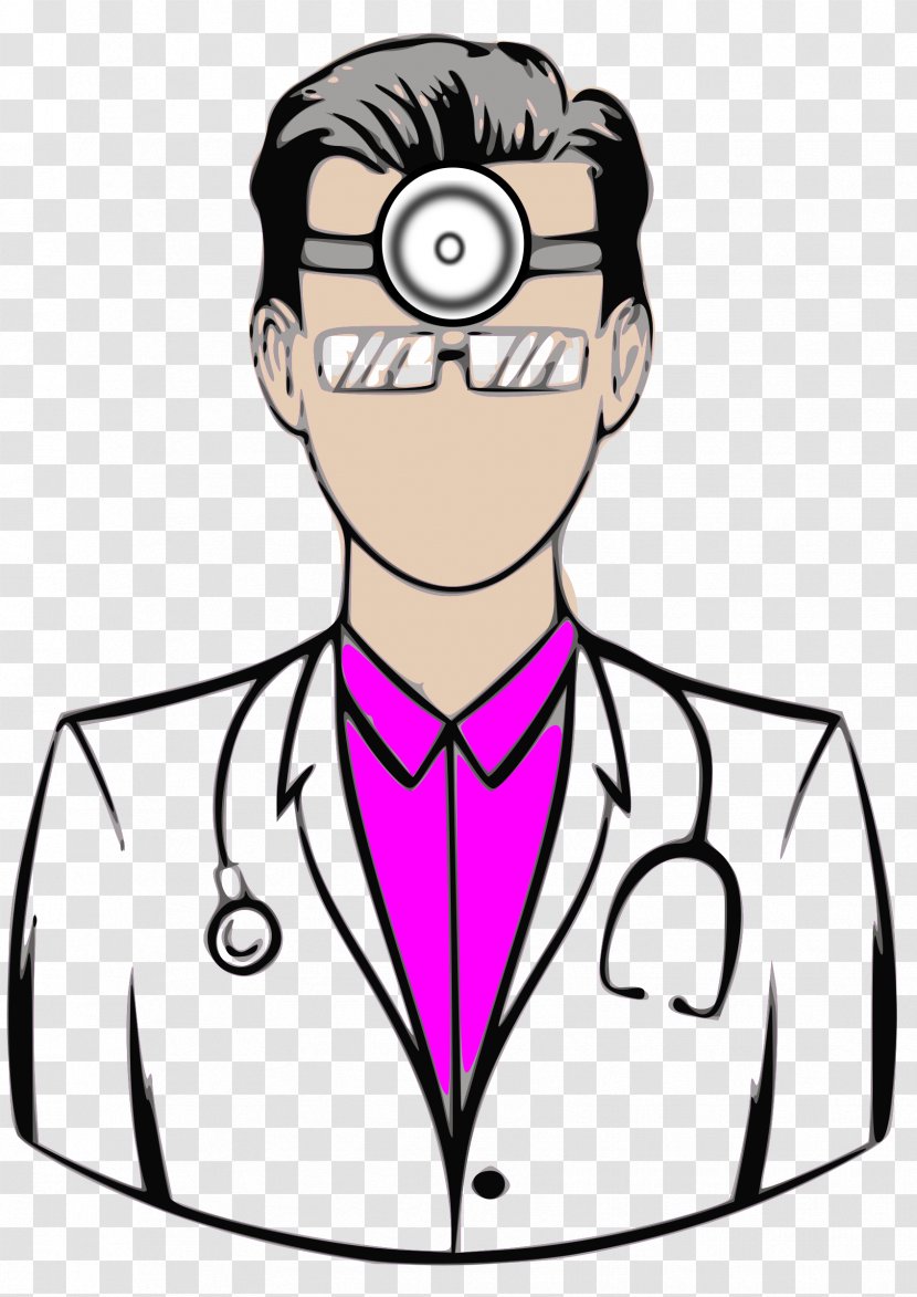 Physician Stethoscope Medicine Patient - Watercolor - Frame Transparent PNG