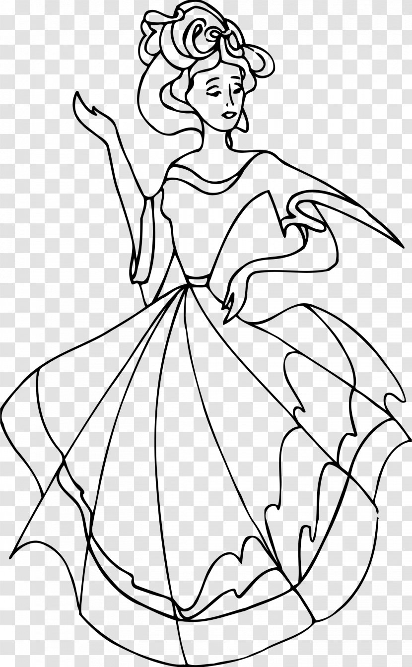 Black And White Drawing Line Art Clip - Flower - Dance Clipart Transparent PNG