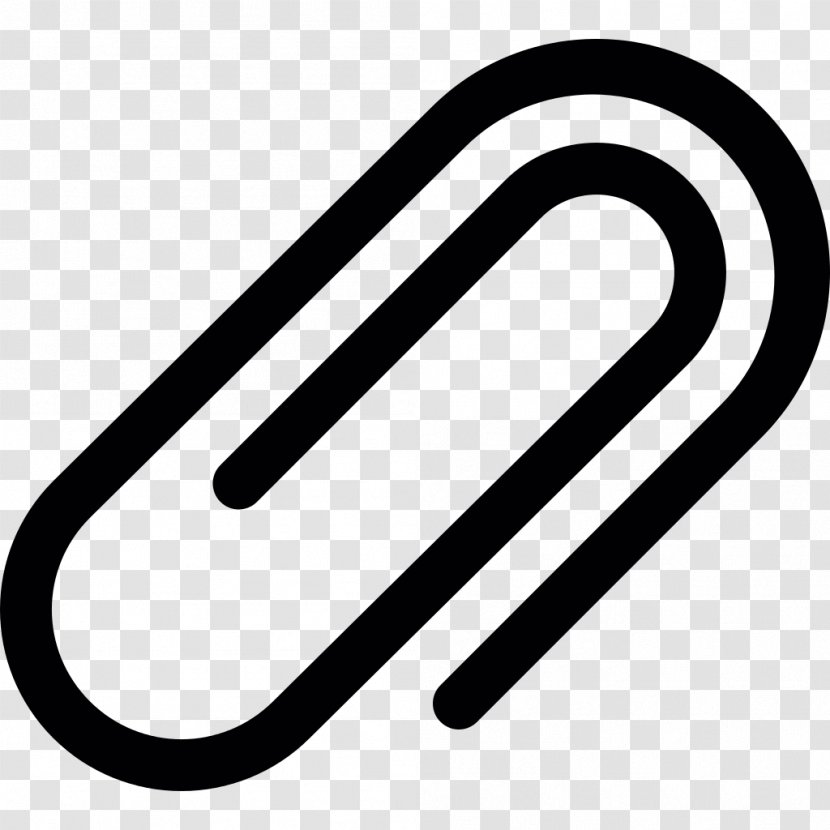 Email Attachment Paper Clip - Black And White Transparent PNG