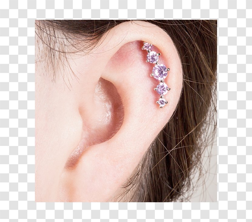 Earring Helix Piercing Cartilage Barbell Body - Eyelash Transparent PNG