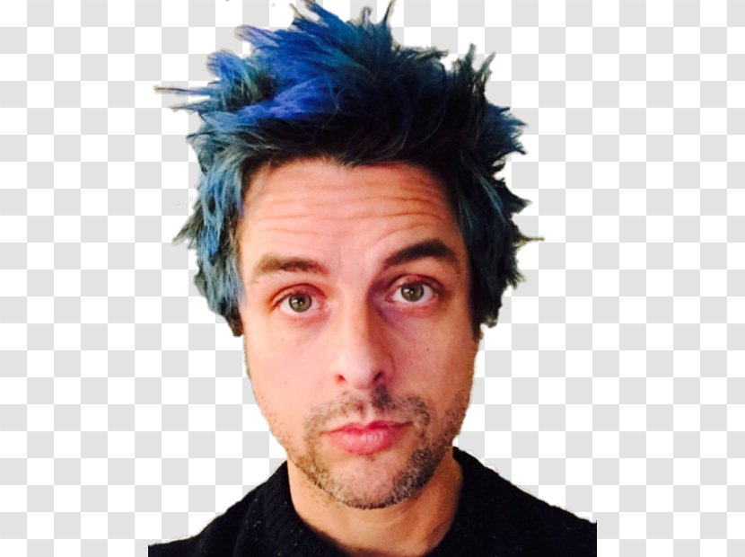 Billie Joe Armstrong Green Day Blue Hair Punk Rock - Tree - Heart Transparent PNG